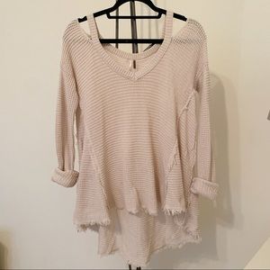Free People Cold Shoulder Sweater
